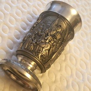Intricate W. German Pewter goblet